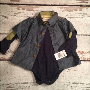 Hang Ten Denim Layered Onesie NWT
